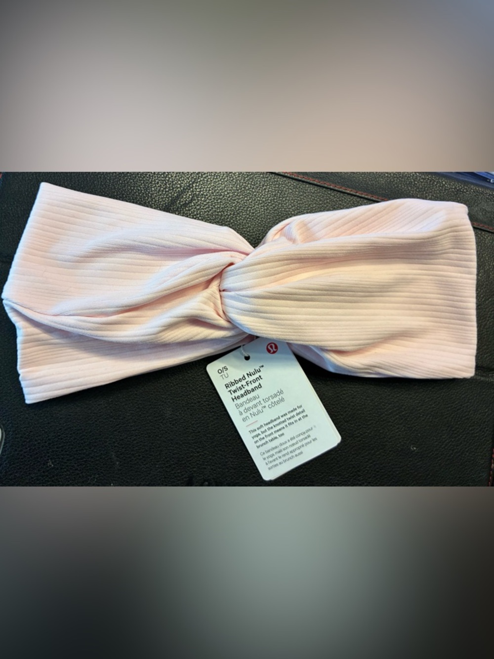 lululemon athletica Ribbed Twist-Front Headband in Light Pink